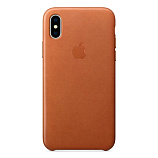 Apple Leather Case для iPhone X золотисто-коричневый