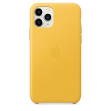 Apple Leather Case для iPhone 11 Pro лимонный сироп
