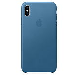 Apple Leather Case для iPhone XS Max лазурная волна