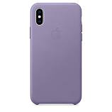 Apple Leather Case для iPhone XS лиловый