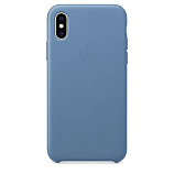 Apple Leather Case для iPhone XS синие сумерки