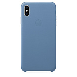 Apple Leather Case для iPhone XS Max синие сумерки